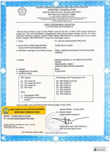 NPWP & Surat Keterangan Terdaftar AsCom